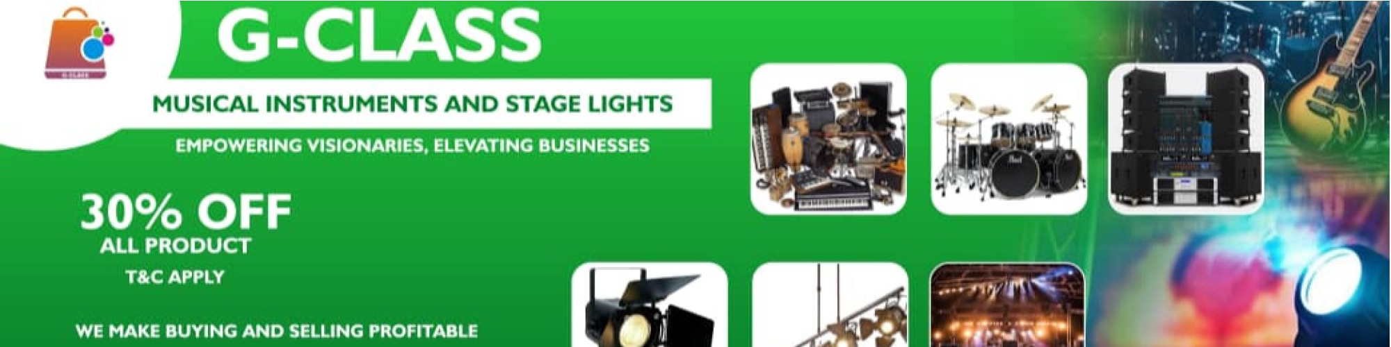 Musical Instruments and Stage lights