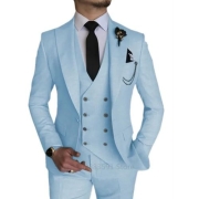 Men's Classic Suit For Wedding And Office Use - Blue 